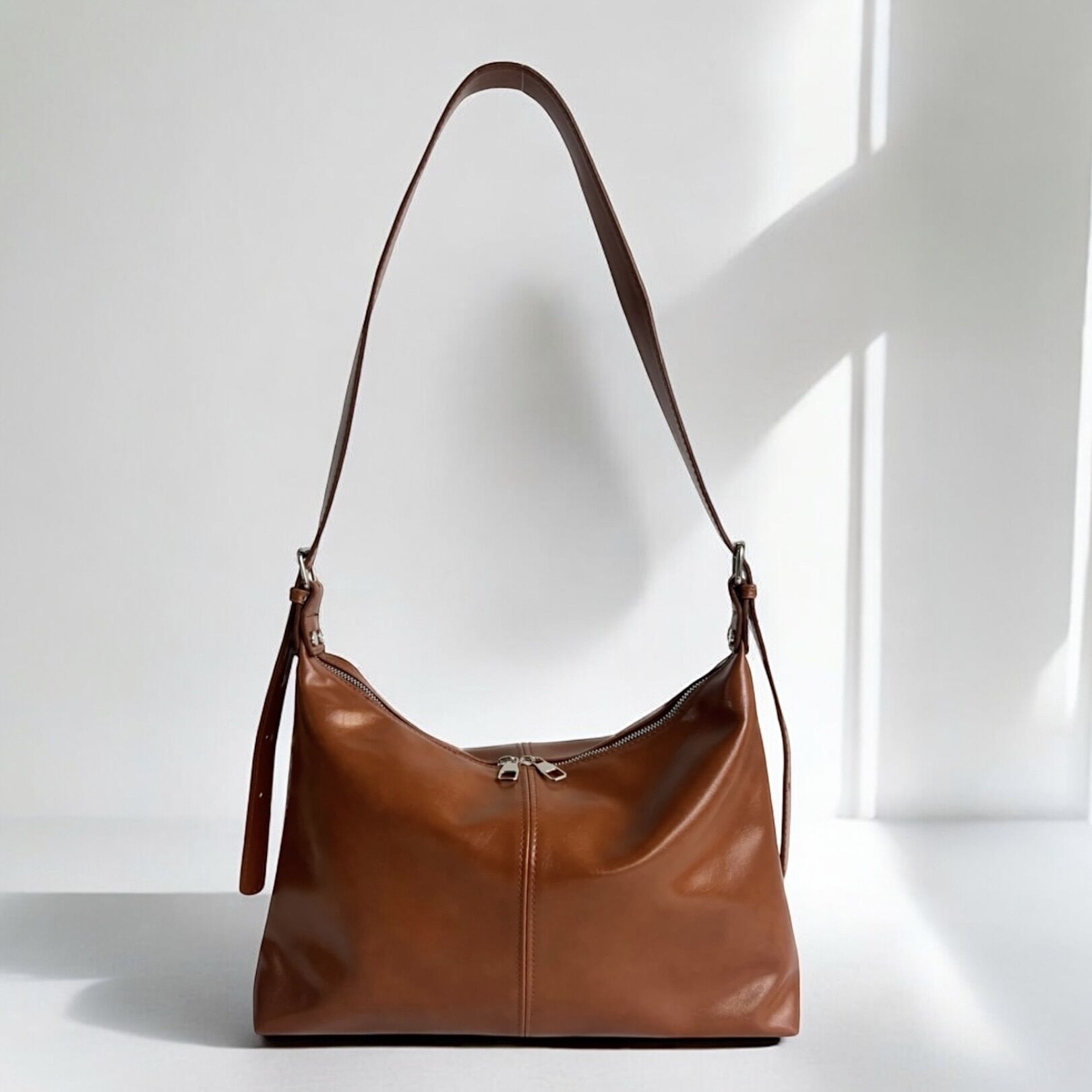 Ayarlanabilir Çapraz Omuz Çantası Milano Taba