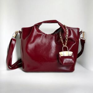 Charm Hediyeli 2'Li Çanta Seti Porto Cherry