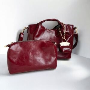 Charm Hediyeli 2'Li Çanta Seti Porto Cherry