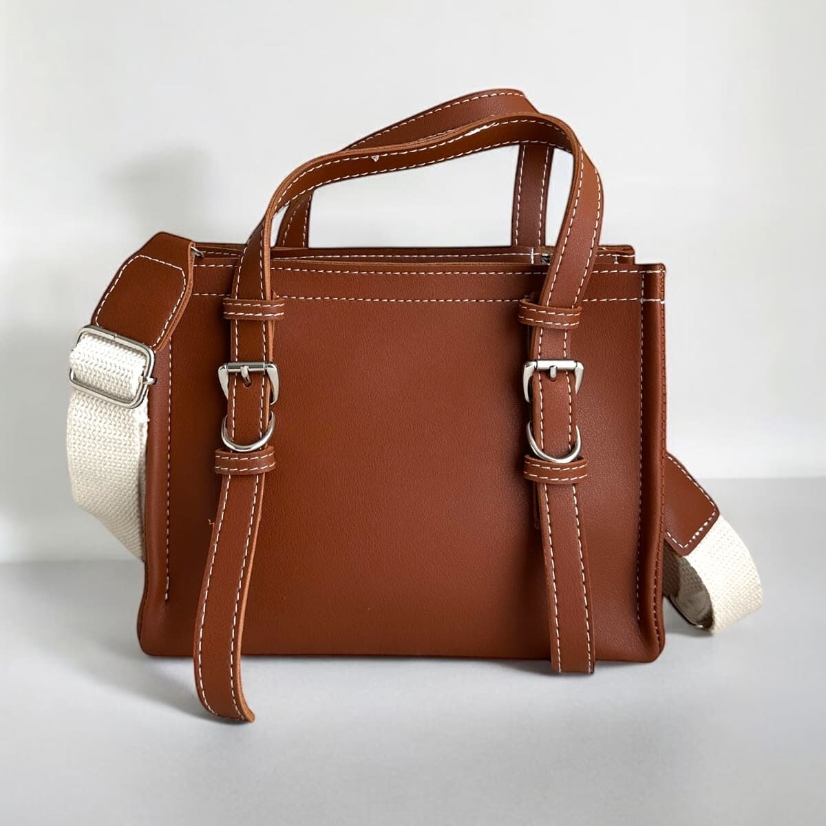 Dikiş Detaylı El ve Omuz Çantası Tom Taba