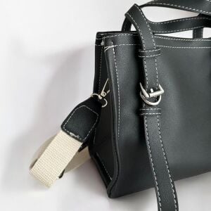 Dikiş Detaylı El ve Omuz Çantası Tom Siyah