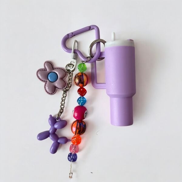 Termos & Boncuk Detaylı Charm Lila