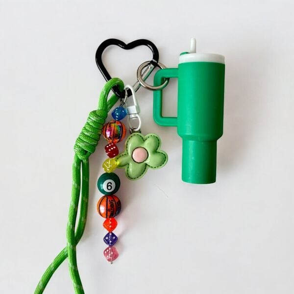 Termos & Boncuk Detaylı Charm Yeşil