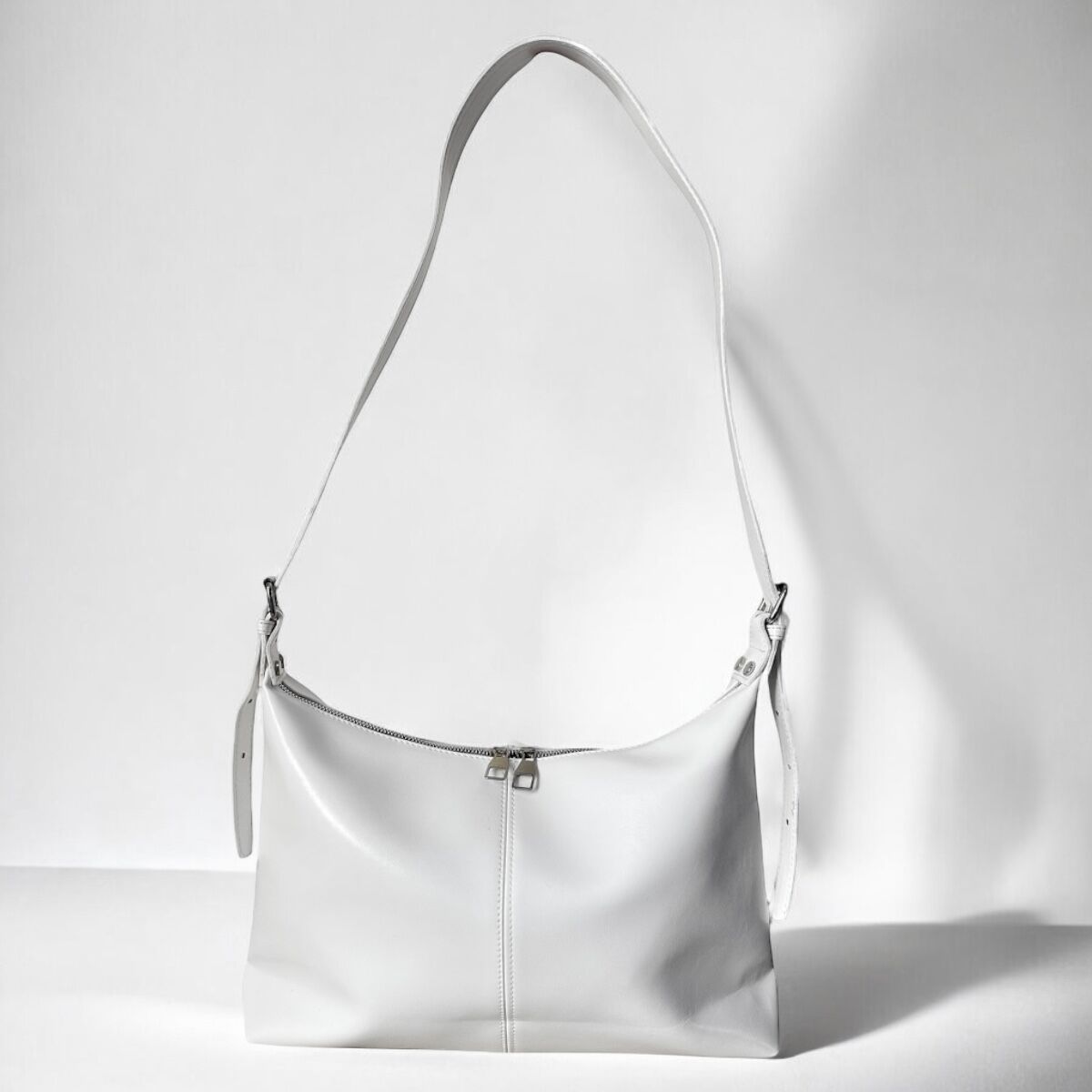 Ayarlanabilir Çapraz Omuz Çantası Milano Beyaz