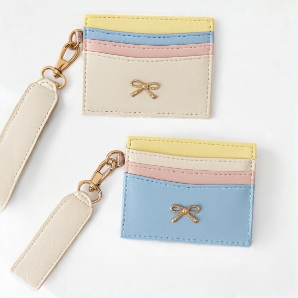 Kurdele Detaylı Kartlık Bej