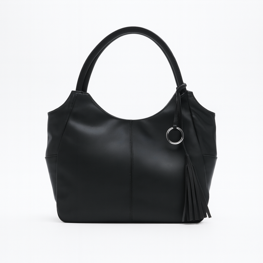 PAREŞÜT KUMAŞ OMUZ ÇANTASI FREZYA SİYAH