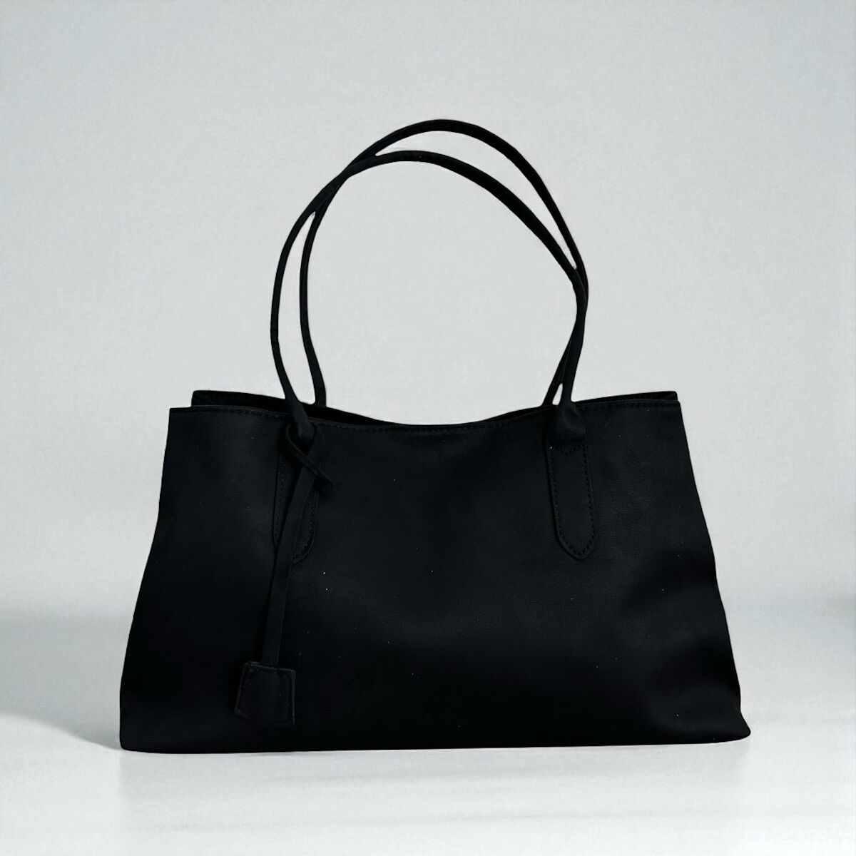 3 Bölmeli Süet Omuz Çantası Vanessa Süet Siyah