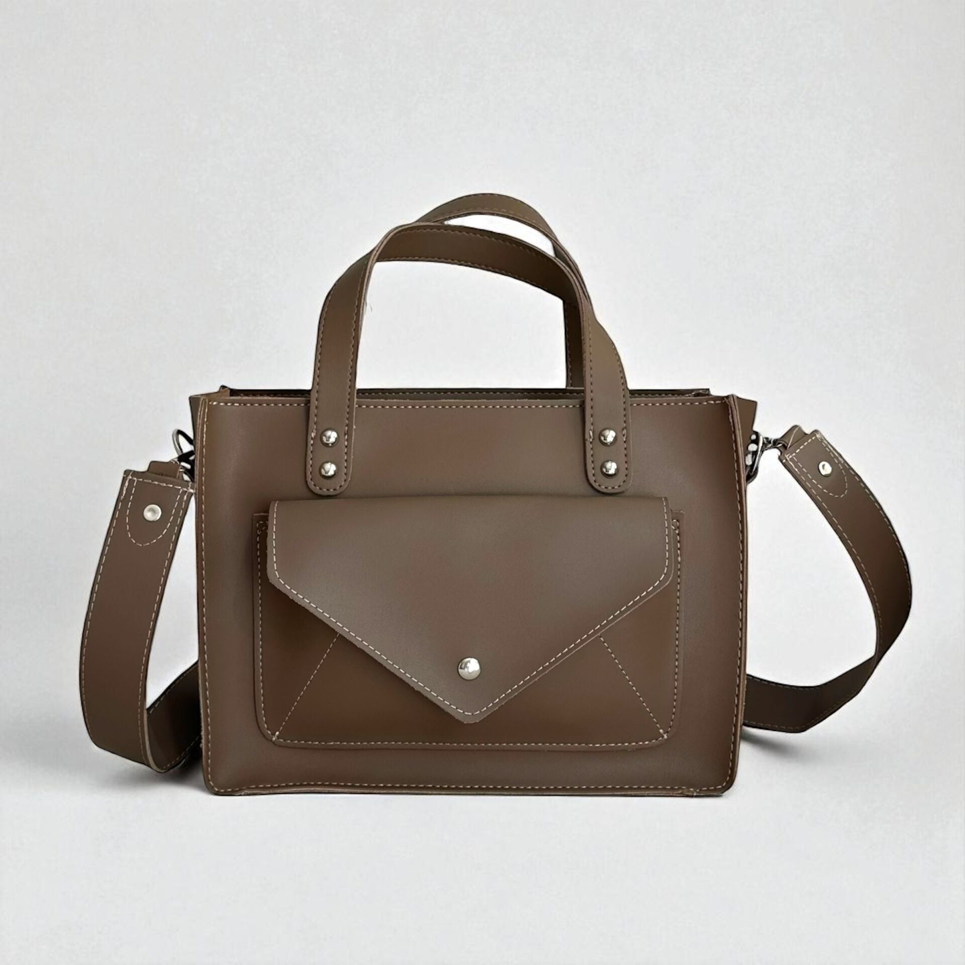 Suni Deri Evrak Çantası Luna Latte