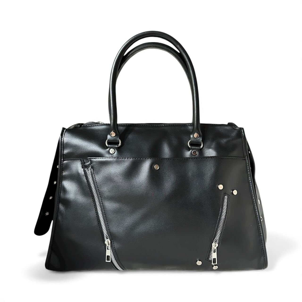 Fermuar Ve Kemer Detaylı Omuz Çantası Stella Siyah