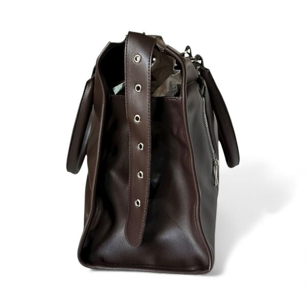 Fermuar Ve Kemer Detaylı Omuz Çantası Stella Acı Kahve