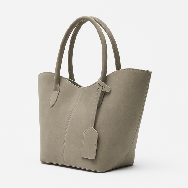 Alina Shopper Süet Omuz Çantası Vizon