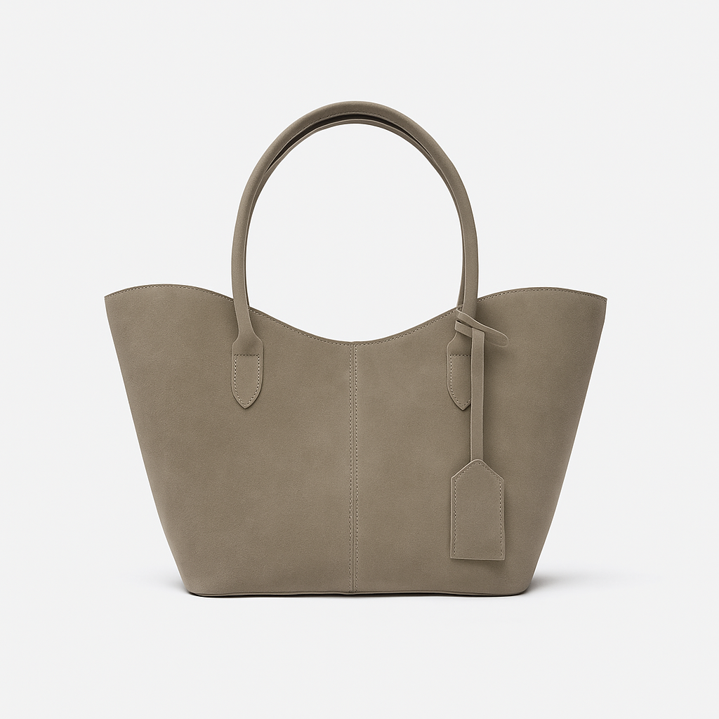 Alina Shopper Süet Omuz Çantası Vizon