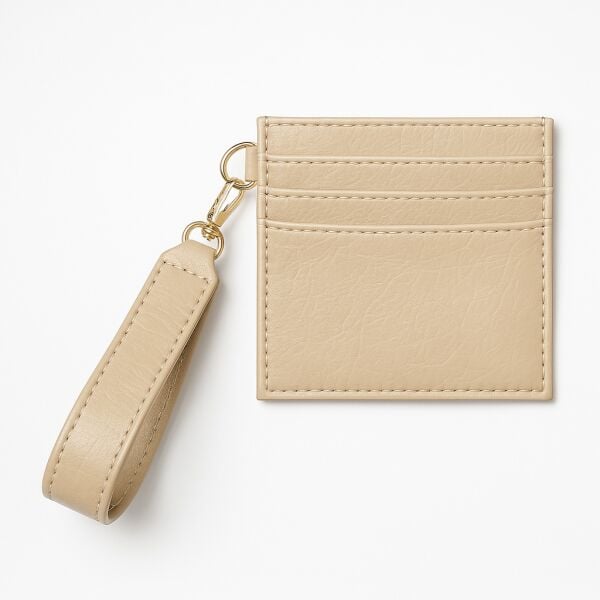 Kurdele Detaylı Kartlık Charm Bej