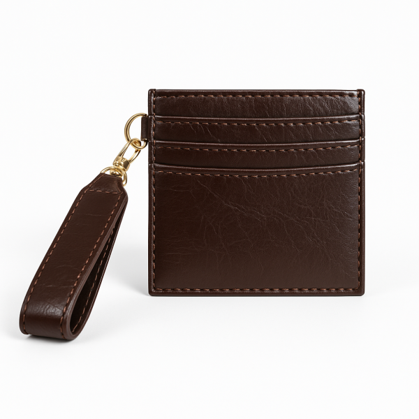 Kurdele Detaylı Kartlık Charm Acı Kahve