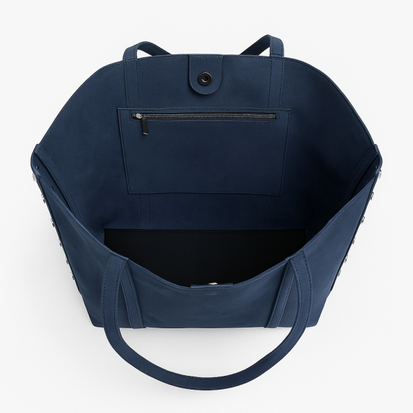 Zımba Detaylı Omuz Ve Kol Çantası Monica Süet Lacivert