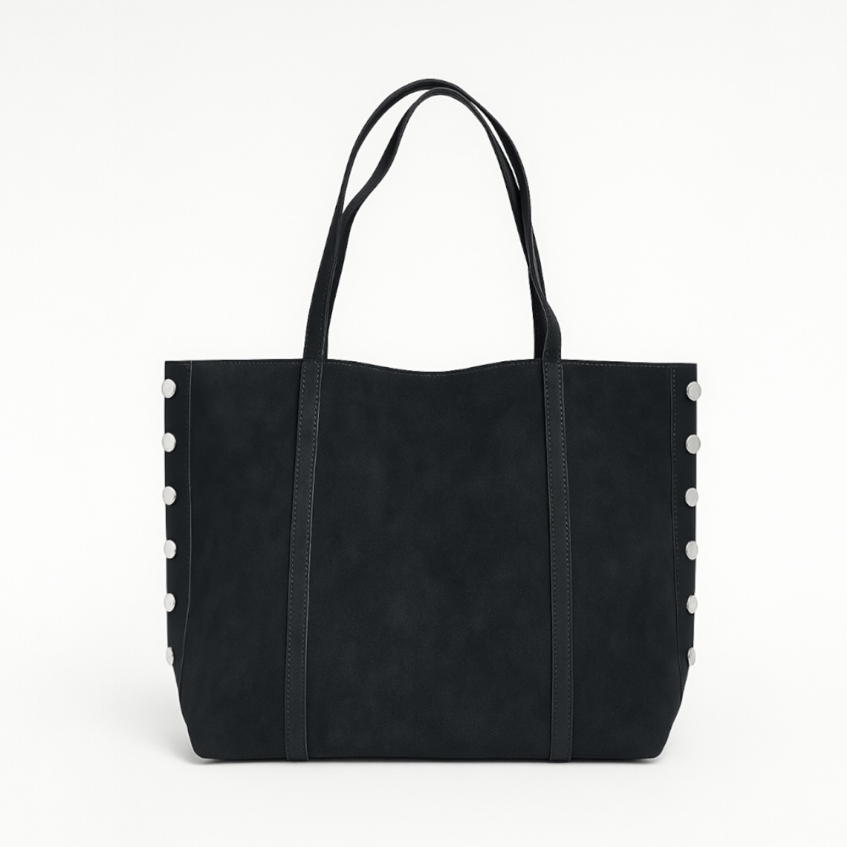 Zımba Detaylı Omuz Ve Kol Çantası Monica Süet Siyah