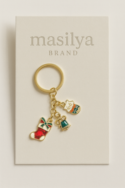 Yeni Yıl İçin Özel Renkli Anahtarlık