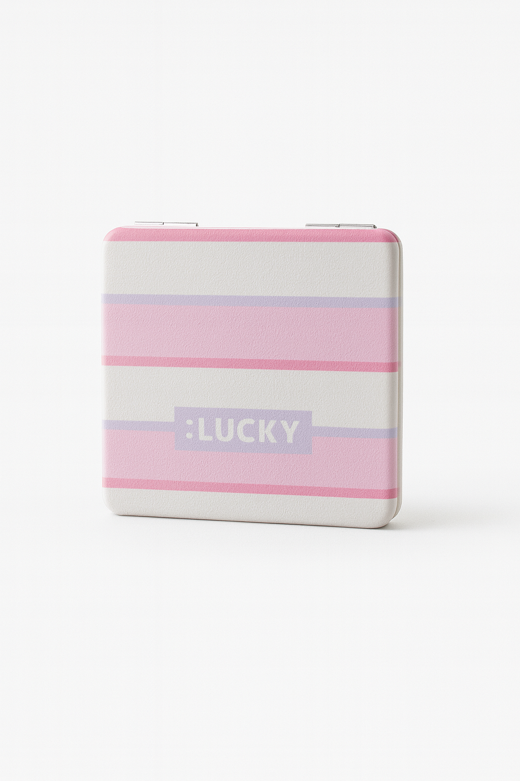 Çizgili Lucky Ayna Pembe