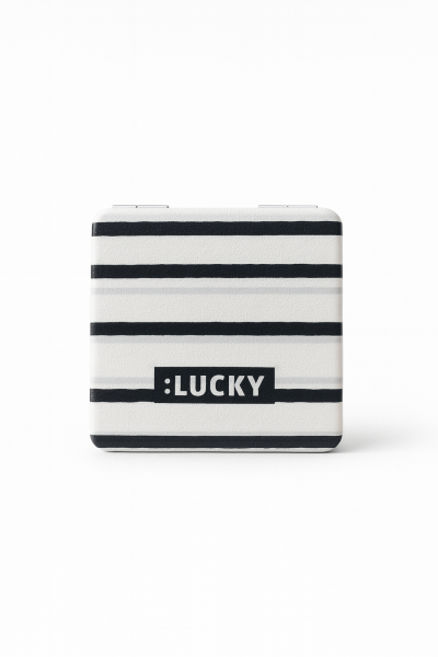 Çizgili Lucky Ayna Siyah