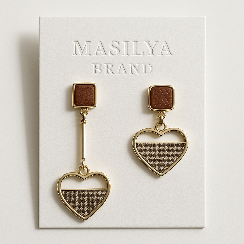 Kalpli Kazayağı Desenli Küpe