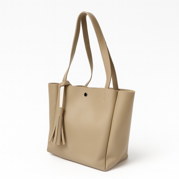 3 Bölmeli Omuz Çantası Rio Bej