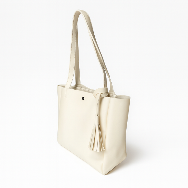 3 Bölmeli Omuz Çantası Rio Açık Krem