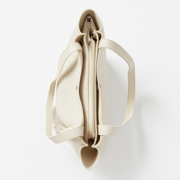 3 Bölmeli Omuz Çantası Rio Açık Krem