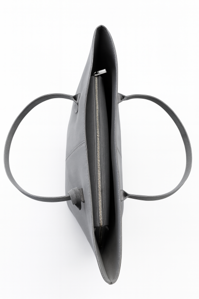 Alina Shopper Süet Omuz Çantası Gri