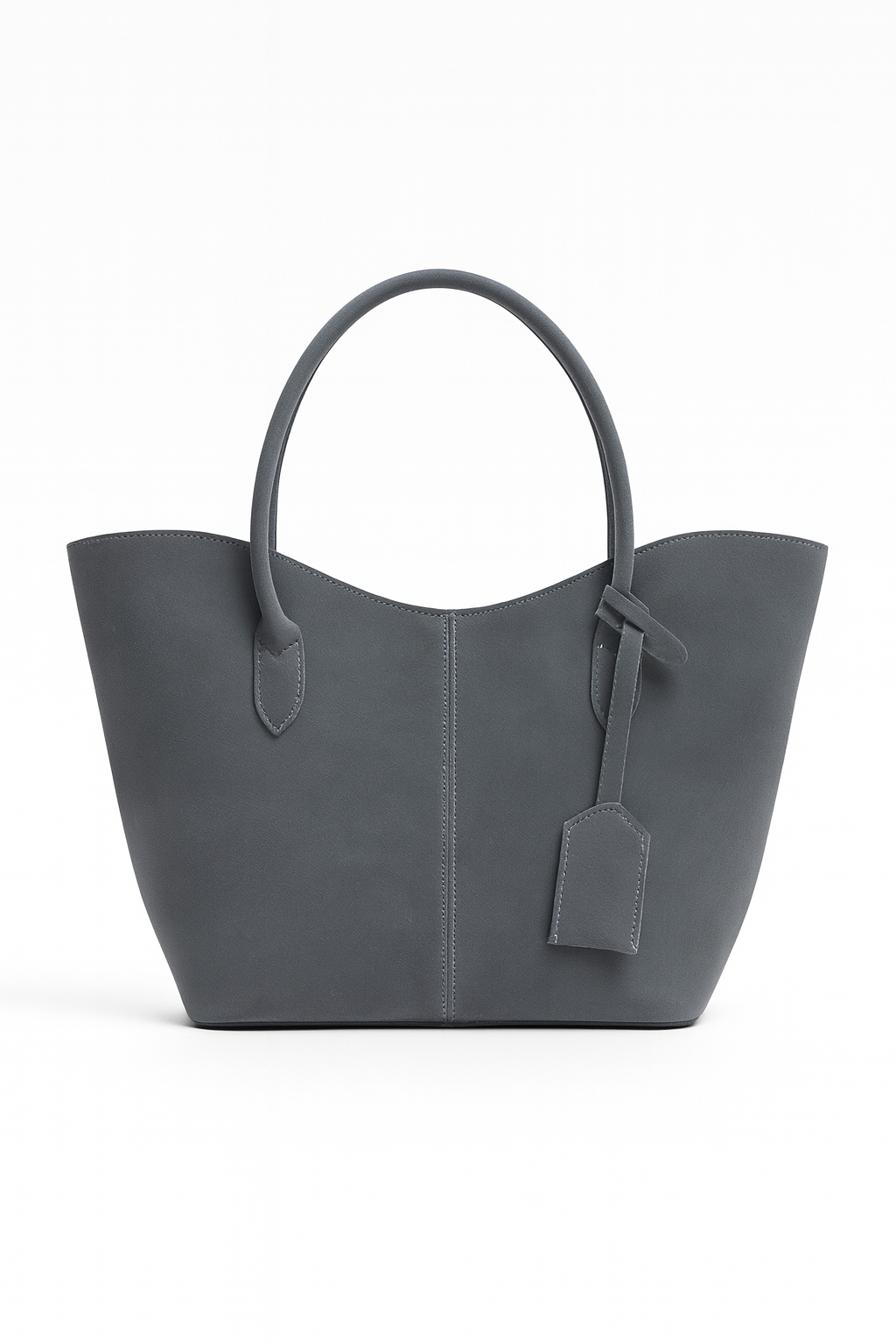 Alina Shopper Süet Omuz Çantası Gri