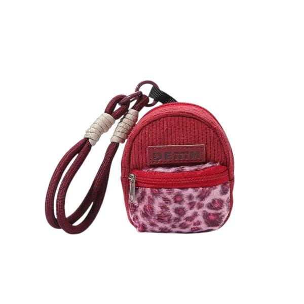 Leopar Desenli Mini Çanta Charm